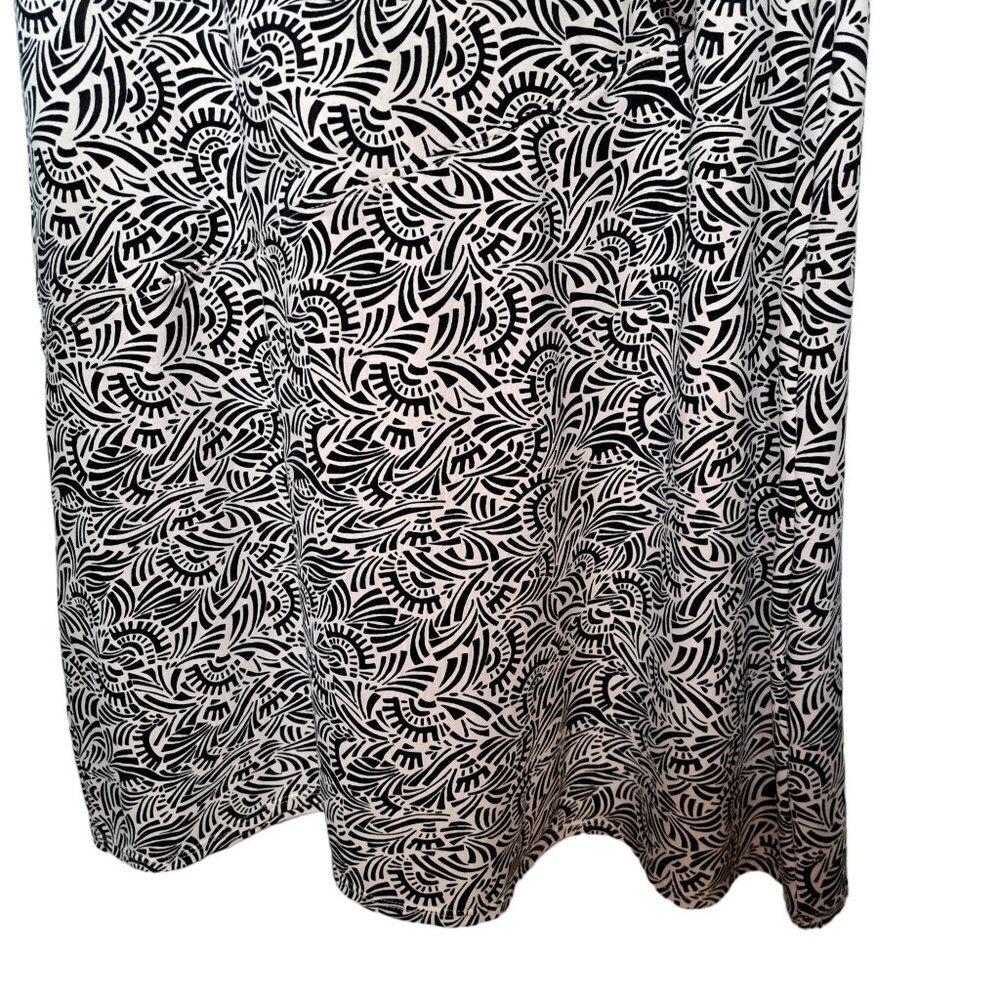 Athleta Black & White Women's Faux Wrap Dress Size Medium - Picture 5 of 8